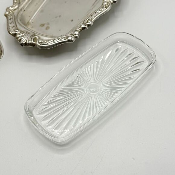 Vintage Sheridan Silver Plated Butter Dish With Glass Insert - Picture 6 of 9